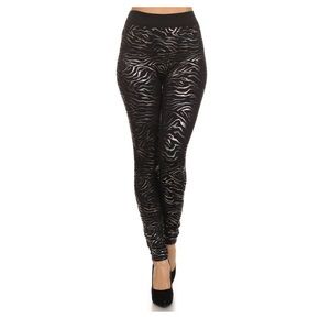 Shiny Zebra like Print Leggings ISO
